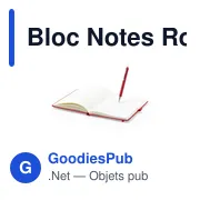 Bloc Notes personnalisable Robin avec logo - Papeterie B2B - Miniature 5