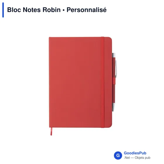 Bloc Notes personnalisable Robin avec logo - Papeterie B2B - Image 7