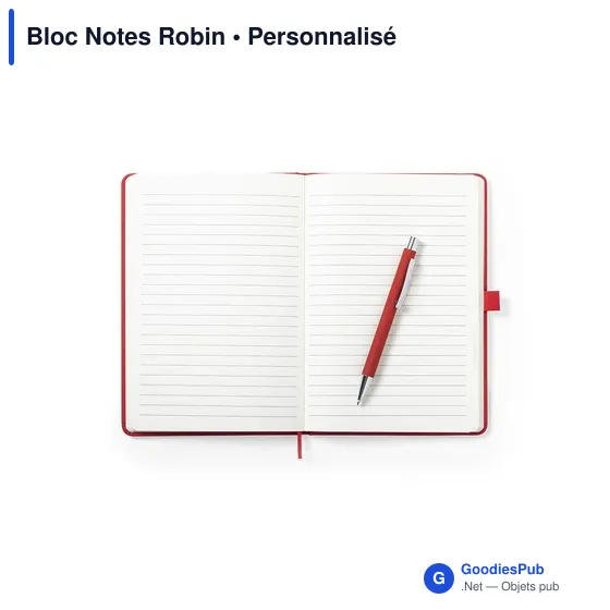 Bloc Notes personnalisable Robin avec logo - Papeterie B2B - Image 10