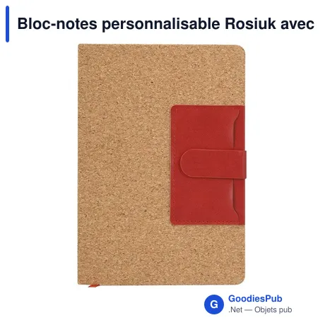 Bloc-notes personnalisable Rosiuk avec logo - Cahier en liège