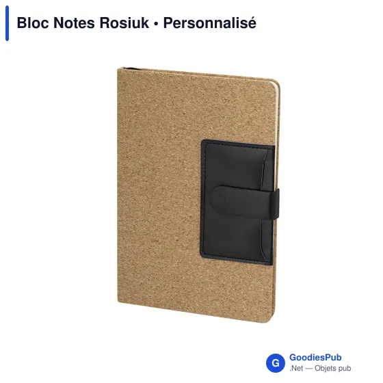 Bloc-notes personnalisable Rosiuk avec logo - Cahier en liège - Image 2