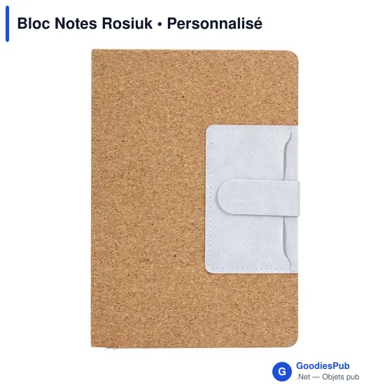 Bloc-notes personnalisable Rosiuk avec logo - Cahier en liège - Image 11