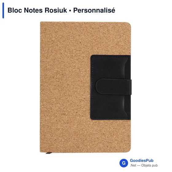 Bloc-notes personnalisable Rosiuk avec logo - Cahier en liège - Image 6