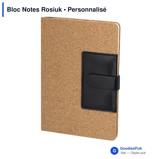 Bloc-notes personnalisable Rosiuk avec logo - Cahier en liège - Image 8