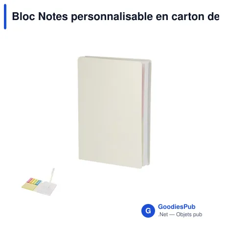Bloc Notes personnalisable en carton de lait recyclé avec logo