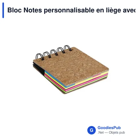 Bloc Notes personnalisable en liège avec logo - Terny