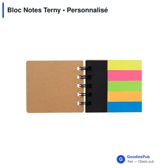 Bloc Notes personnalisable en liège avec logo - Terny - Image 2