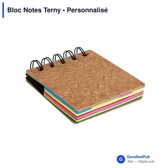 Bloc Notes personnalisable en liège avec logo - Terny - Image 3