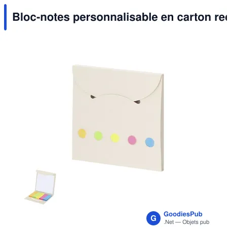 Bloc-notes personnalisable en carton recyclé avec logo - Tesher