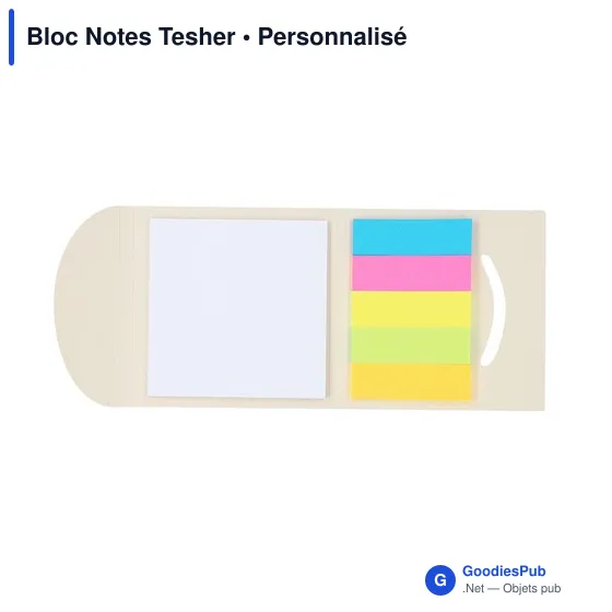 Bloc-notes personnalisable en carton recyclé avec logo - Tesher - Image 2
