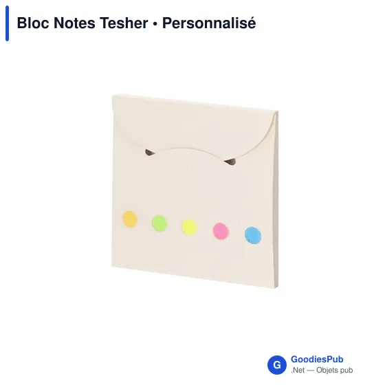 Bloc-notes personnalisable en carton recyclé avec logo - Tesher - Image 3