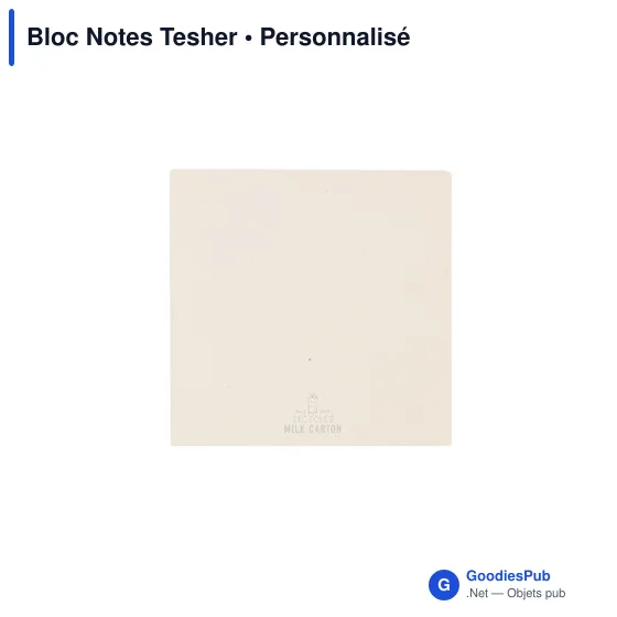 Bloc-notes personnalisable en carton recyclé avec logo - Tesher - Image 4