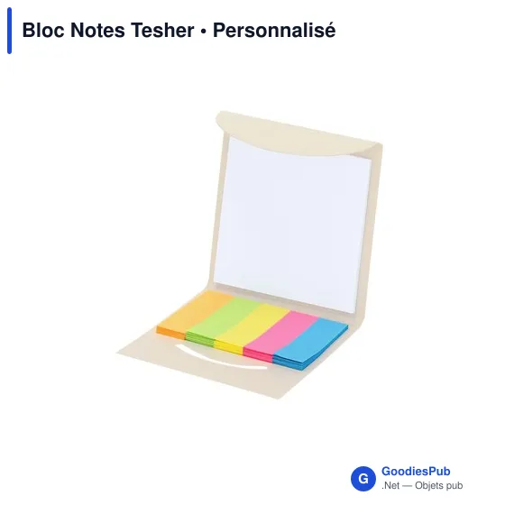 Bloc-notes personnalisable en carton recyclé avec logo - Tesher - Image 5