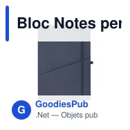 Bloc Notes personnalisable Waylon avec logo en PU recyclé - Miniature 1