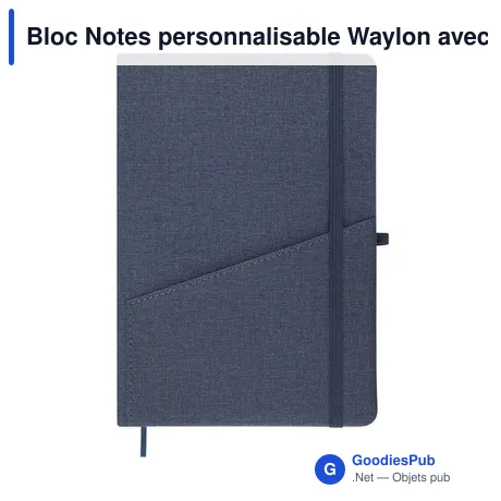 Bloc Notes personnalisable Waylon avec logo en PU recyclé