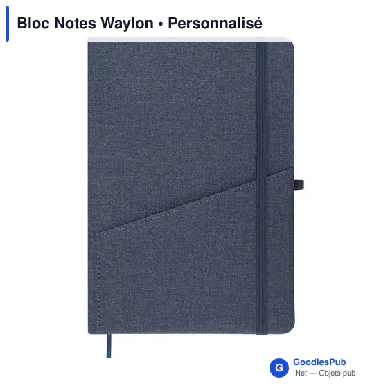 Bloc Notes personnalisable Waylon avec logo en PU recyclé - Image 1