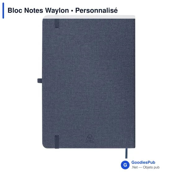 Bloc Notes personnalisable Waylon avec logo en PU recyclé - Image 3
