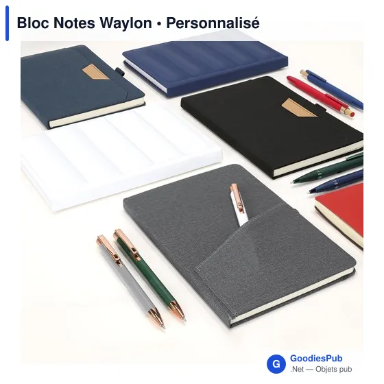 Bloc Notes personnalisable Waylon avec logo en PU recyclé - Image 7