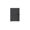Variante noir - Bloc Notes personnalisable Waylon avec logo en PU recyclé