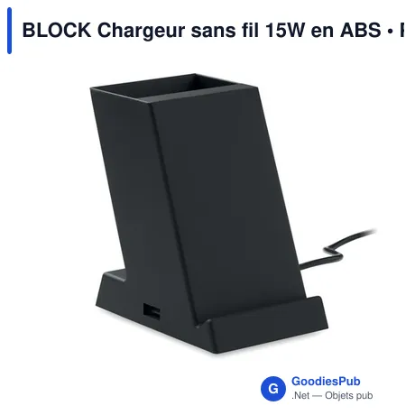 BLOCK Chargeur sans fil 15W en ABS