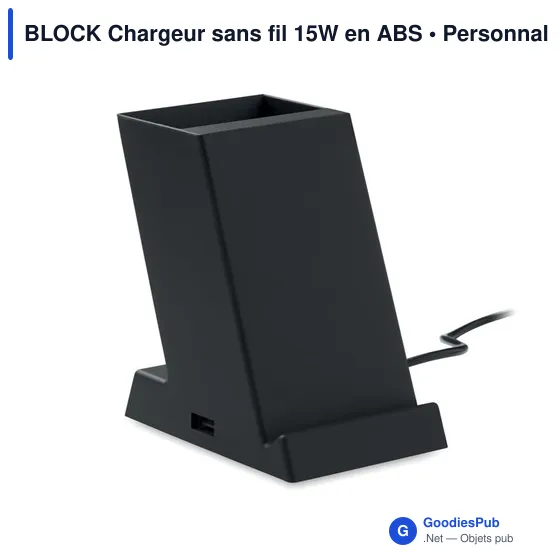 BLOCK Chargeur sans fil 15W en ABS - Image 1