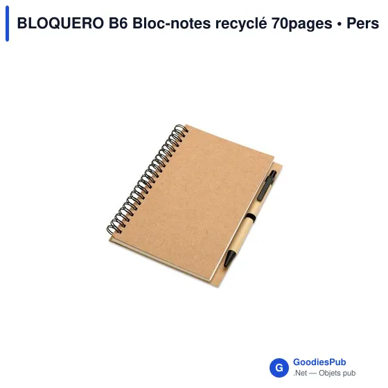 BLOQUERO B6 Bloc-notes recyclé 70 pages - Image 3