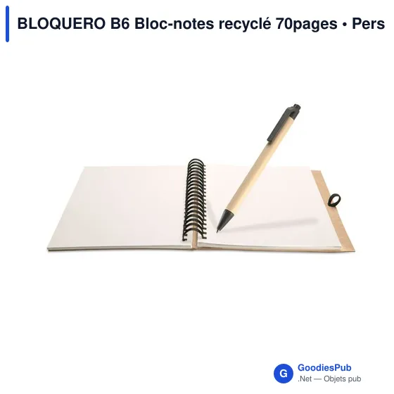 BLOQUERO B6 Bloc-notes recyclé 70 pages - Image 4