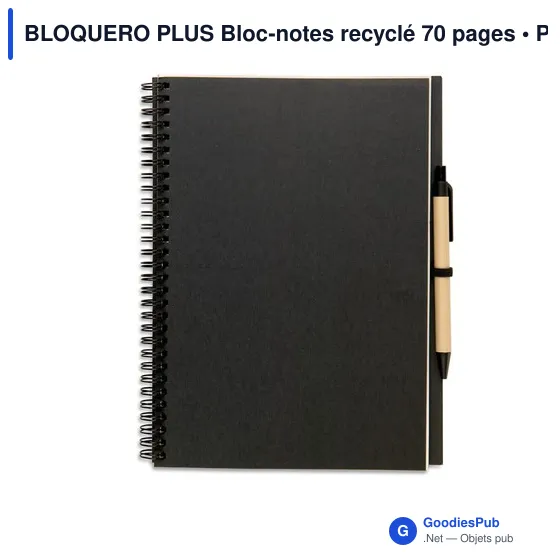 BLOQUERO PLUS Bloc-notes recyclé 70 pages - Image 1