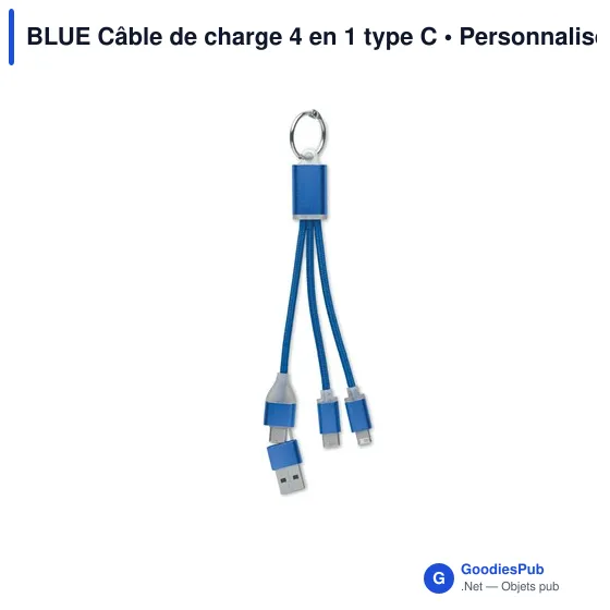 BLUE Câble de charge 4 en 1 type C - Image 10
