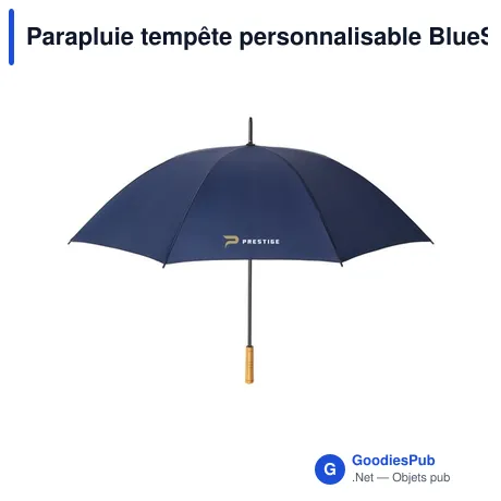 Parapluie tempête personnalisable BlueStorm RCS avec logo