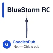 Parapluie tempête personnalisable BlueStorm RCS avec logo - Miniature 2