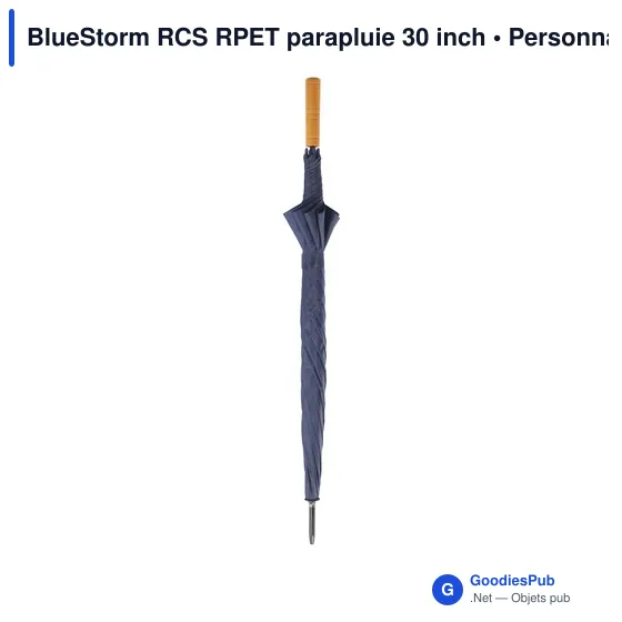 Parapluie tempête personnalisable BlueStorm RCS avec logo - Image 2