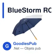 Parapluie tempête personnalisable BlueStorm RCS avec logo - Miniature 3
