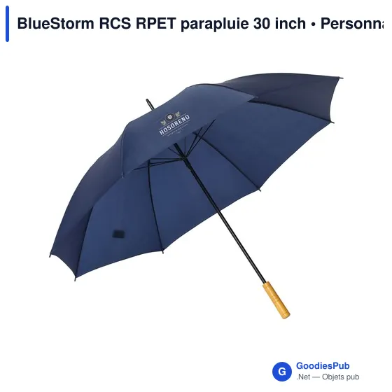 Parapluie tempête personnalisable BlueStorm RCS avec logo - Image 3
