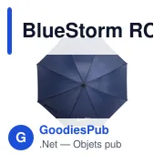 Parapluie tempête personnalisable BlueStorm RCS avec logo - Miniature 4