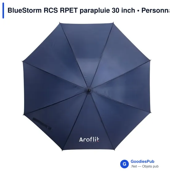 Parapluie tempête personnalisable BlueStorm RCS avec logo - Image 4