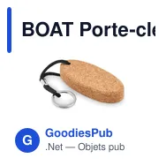 BOAT Porte-clés en liège flottant - Miniature 1