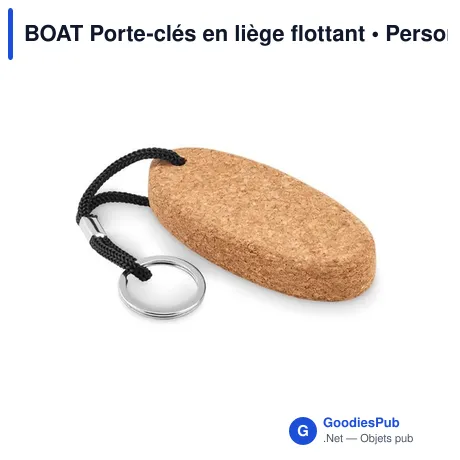 BOAT Porte-clés en liège flottant