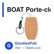 BOAT Porte-clés en liège flottant - Miniature 2