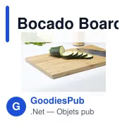 Planche à découper personnalisable en bambou avec logo - Bocado Board - Miniature 1