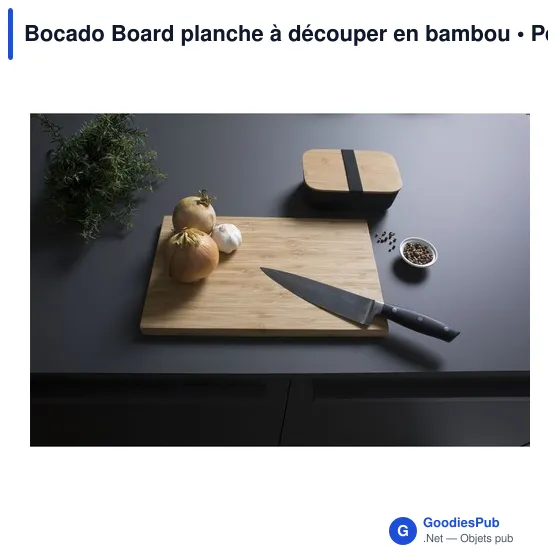 Planche à découper personnalisable en bambou avec logo - Bocado Board - Image 2