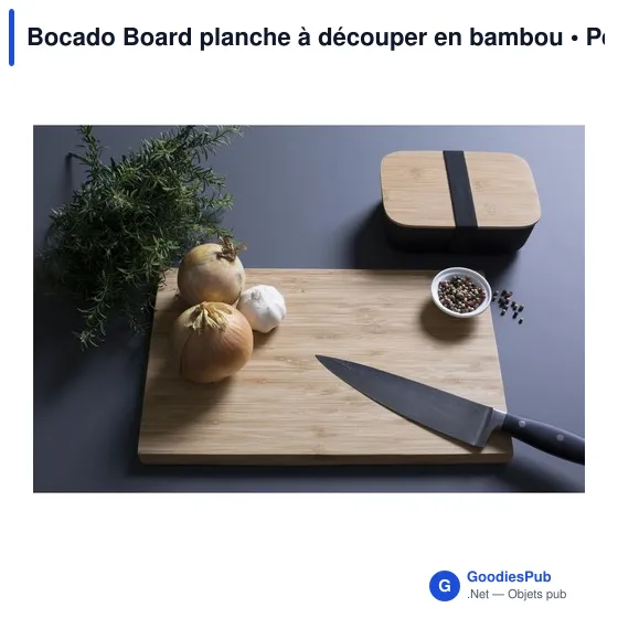Planche à découper personnalisable en bambou avec logo - Bocado Board - Image 3