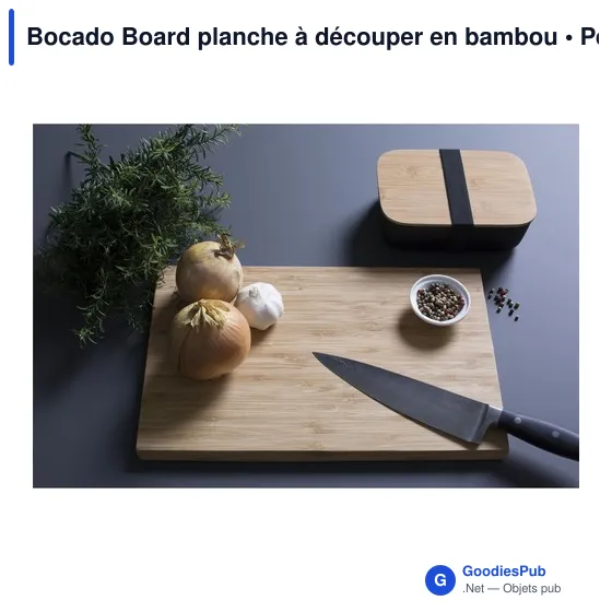 Planche à découper personnalisable en bambou avec logo - Bocado Board - Image 4