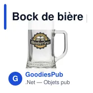 Bock de bière personnalisable XL 500 ml avec logo - Miniature 1