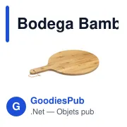 Planche à découper personnalisable en bambou avec logo - Bodega Bamboo Board - Miniature 1