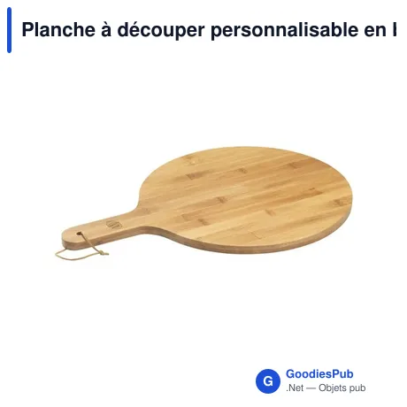 Planche à découper personnalisable en bambou avec logo - Bodega Bamboo Board