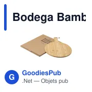 Planche à découper personnalisable en bambou avec logo - Bodega Bamboo Board - Miniature 3