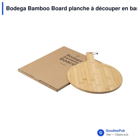Planche à découper personnalisable en bambou avec logo - Bodega Bamboo Board - Image 3