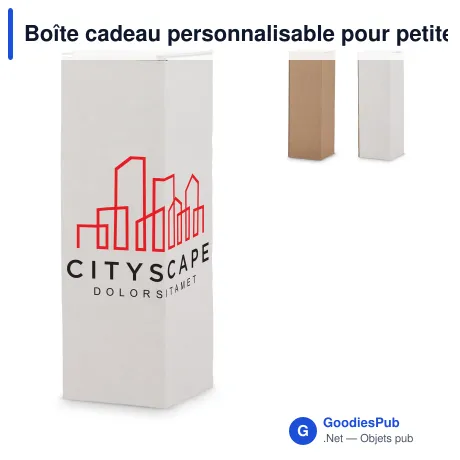 Boîte cadeau personnalisable pour petite bouteille en carton avec logo - Small