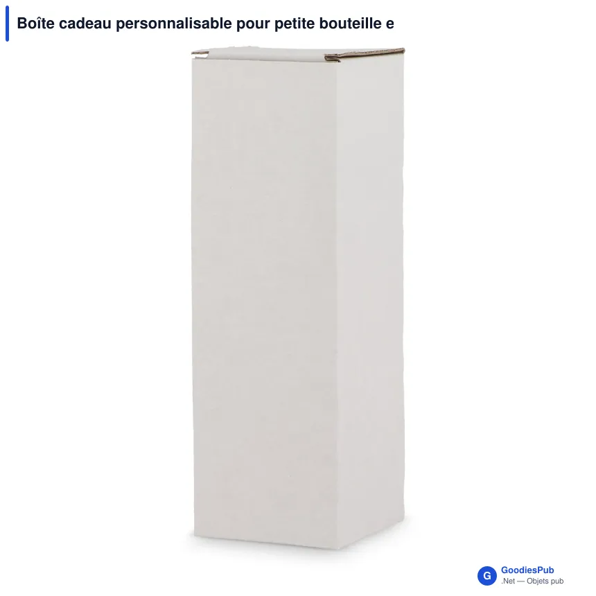 Boîte cadeau personnalisable pour petite bouteille en carton avec logo - Small - Image 2